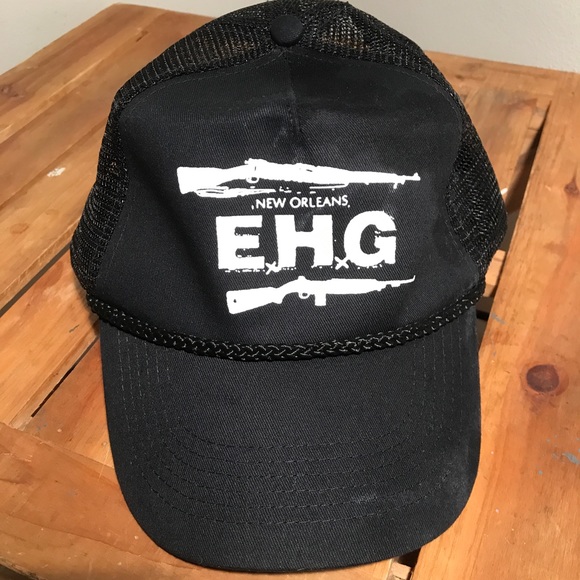 Black Embroidered VI Not A Real Place Trucker Hate
